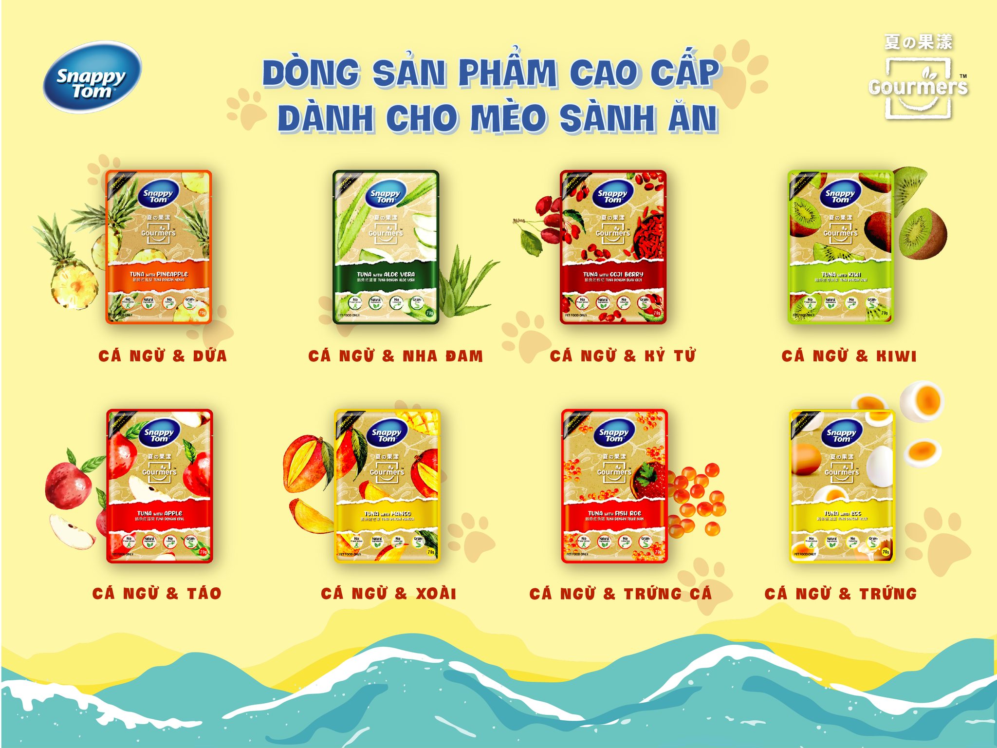 Pate Mèo Snappy Tom trái cây