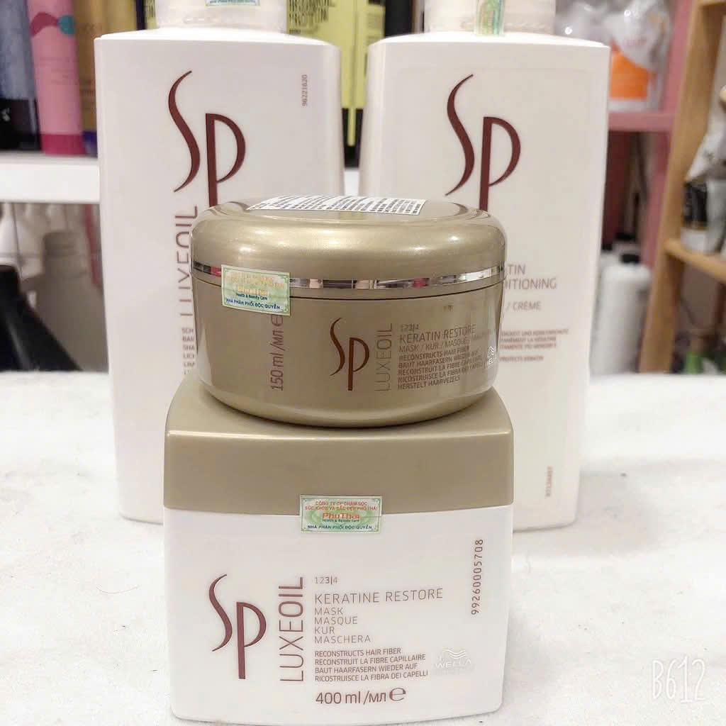 Hấp dầu bảo vệ và phục hồi cấu trúc tóc hư tổn SP WELLA KERATIN LUXE OIL ( hàng chính hãng ) 400ml