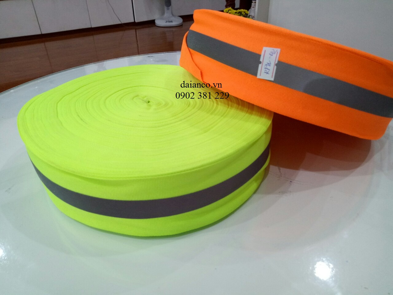 Cuộn dây phản quang vải rào chắn khổ 5cm *100m