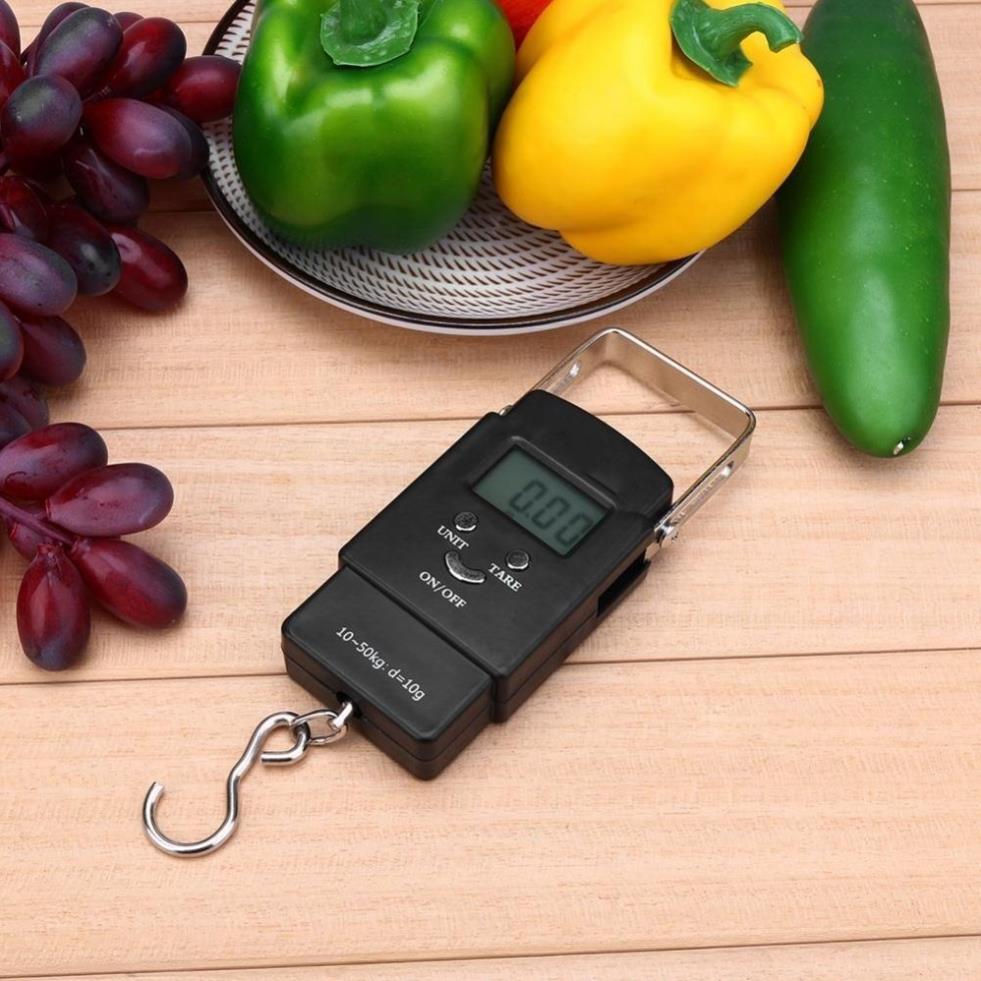 Cân điện tử cầm tay mini chính hãng nhỏ gọn cân câu cá bỏ túi tiện lợi 50kg