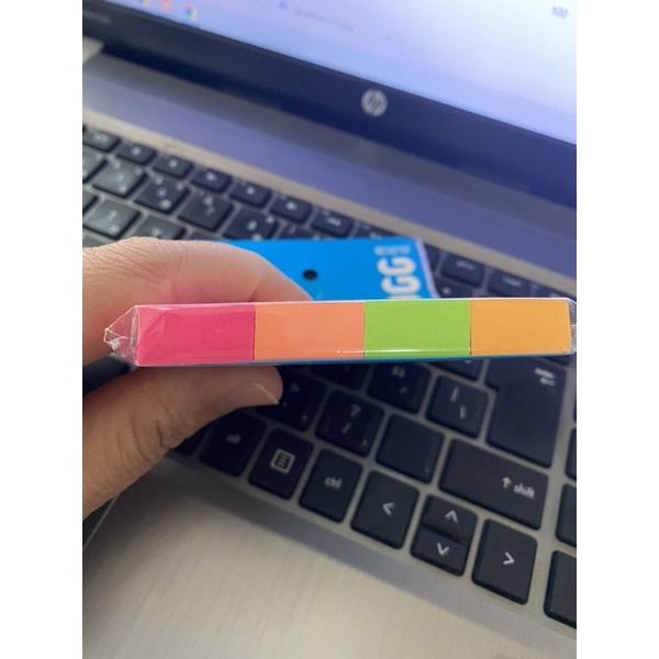 Giấy Note/Giấy Ghi Chú Dạ Quang Neon Sticky Notes Chia 4 Màu