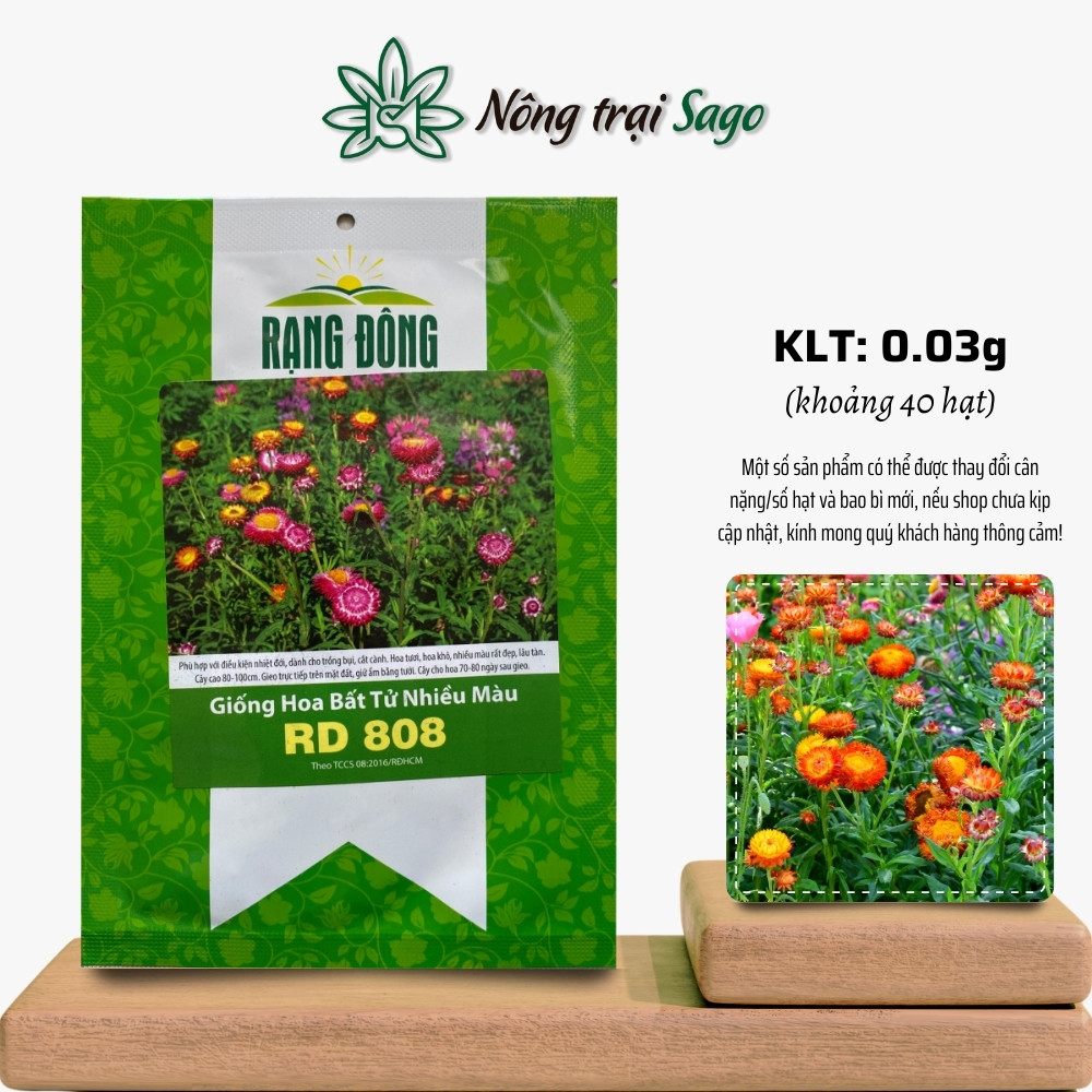 Hạt giống Hoa các loại, nhiều màu sắc, nhiều loại thích hợp trồng chậu và sân vườn, sinh trưởng khỏe hiệu Hạt giống Rạng Đông - Nông Trại Sago