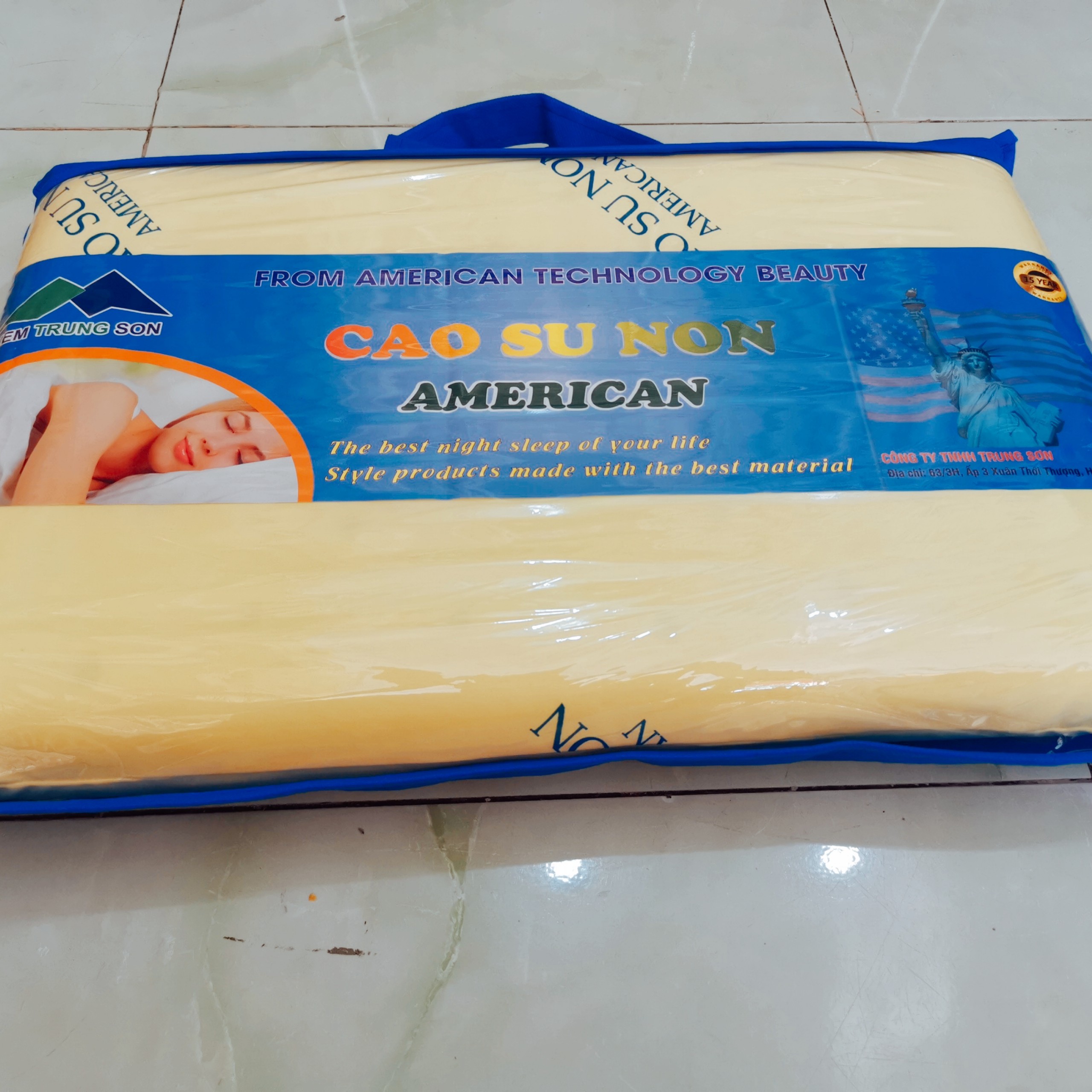 1 GỐI CAO SU NON AMERICAN 40x60cm