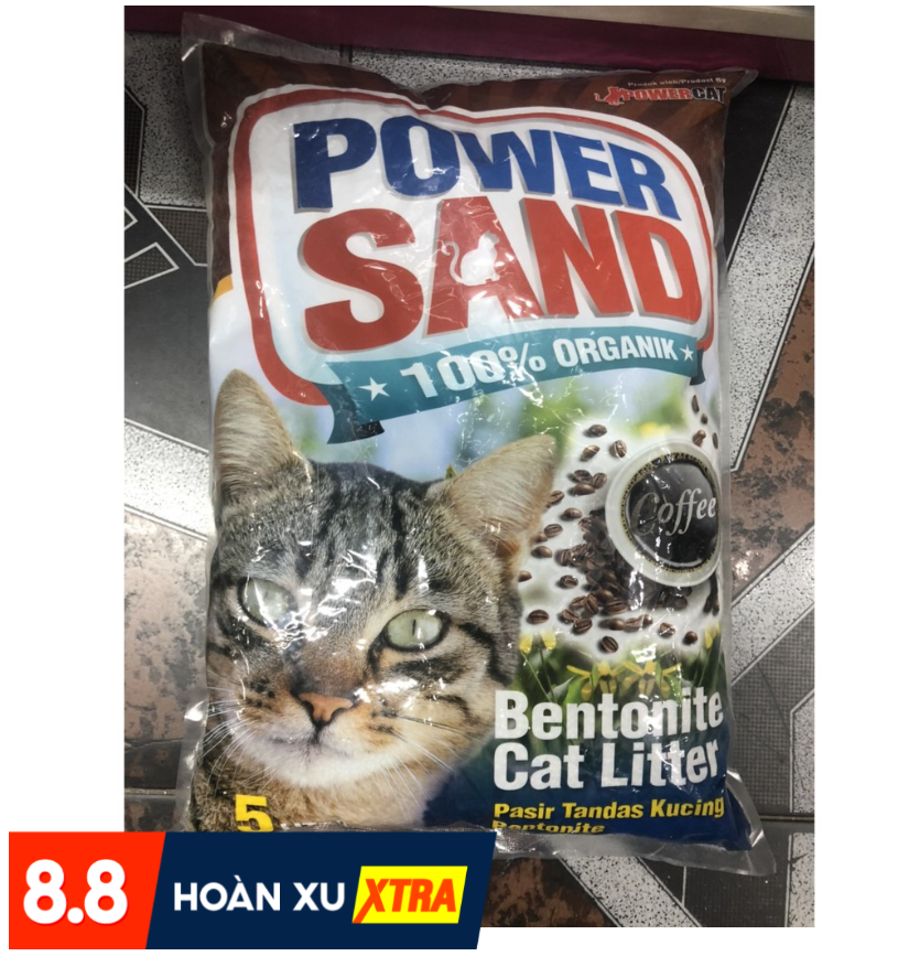 Cát Vệ Sinh Cát Đất Sét Power Sand Bentonite Cat Litter Túi 5L