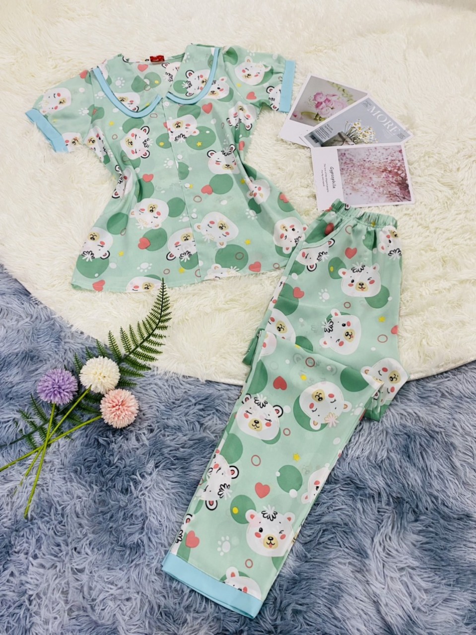 đồ bộ,đồ bộ mango ,tay ngắn,bâusen (38-75 kg)