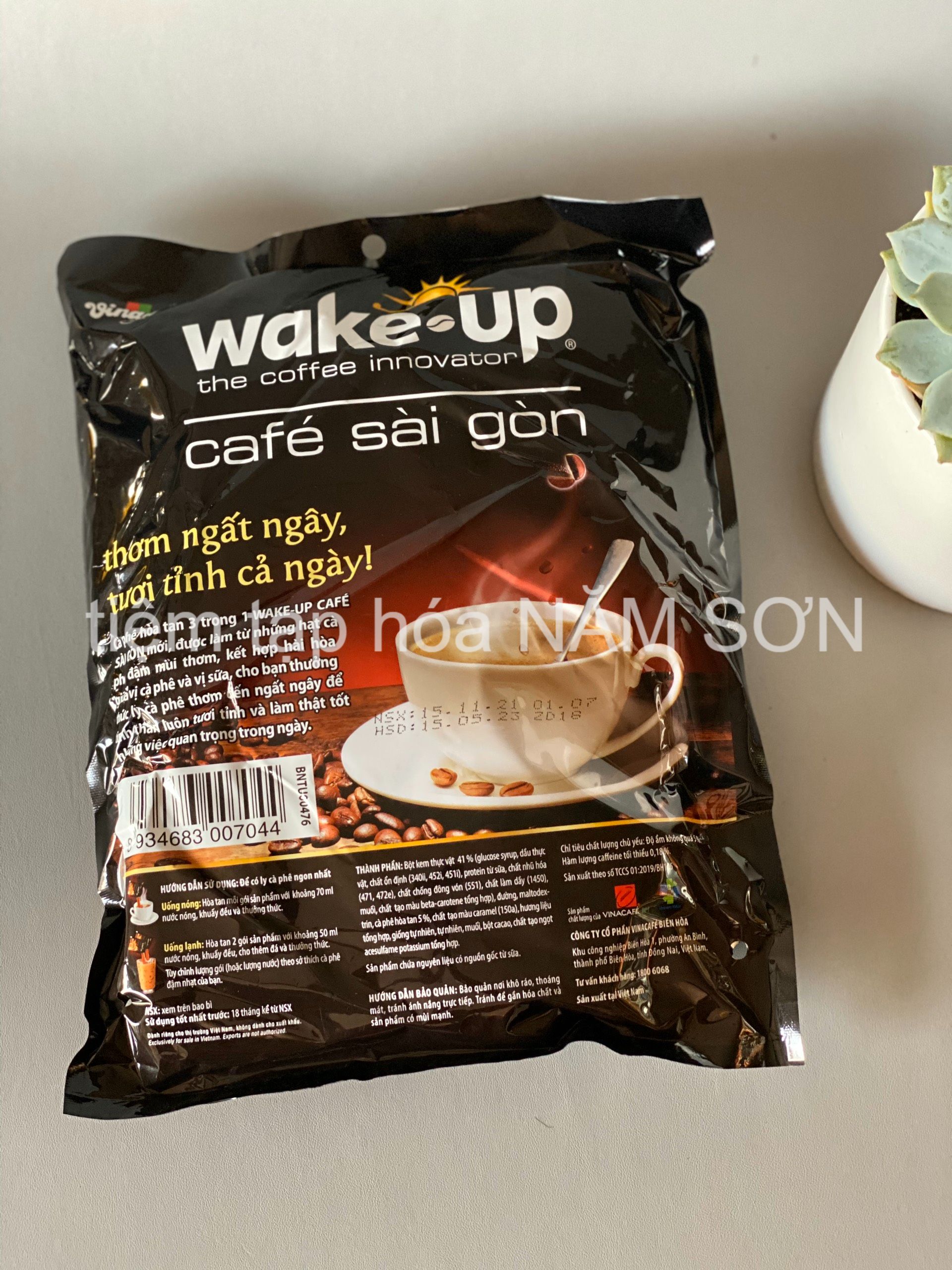 Cà phê sữa Wake Up Café Sài Gòn 456g (24 gói x 19g)