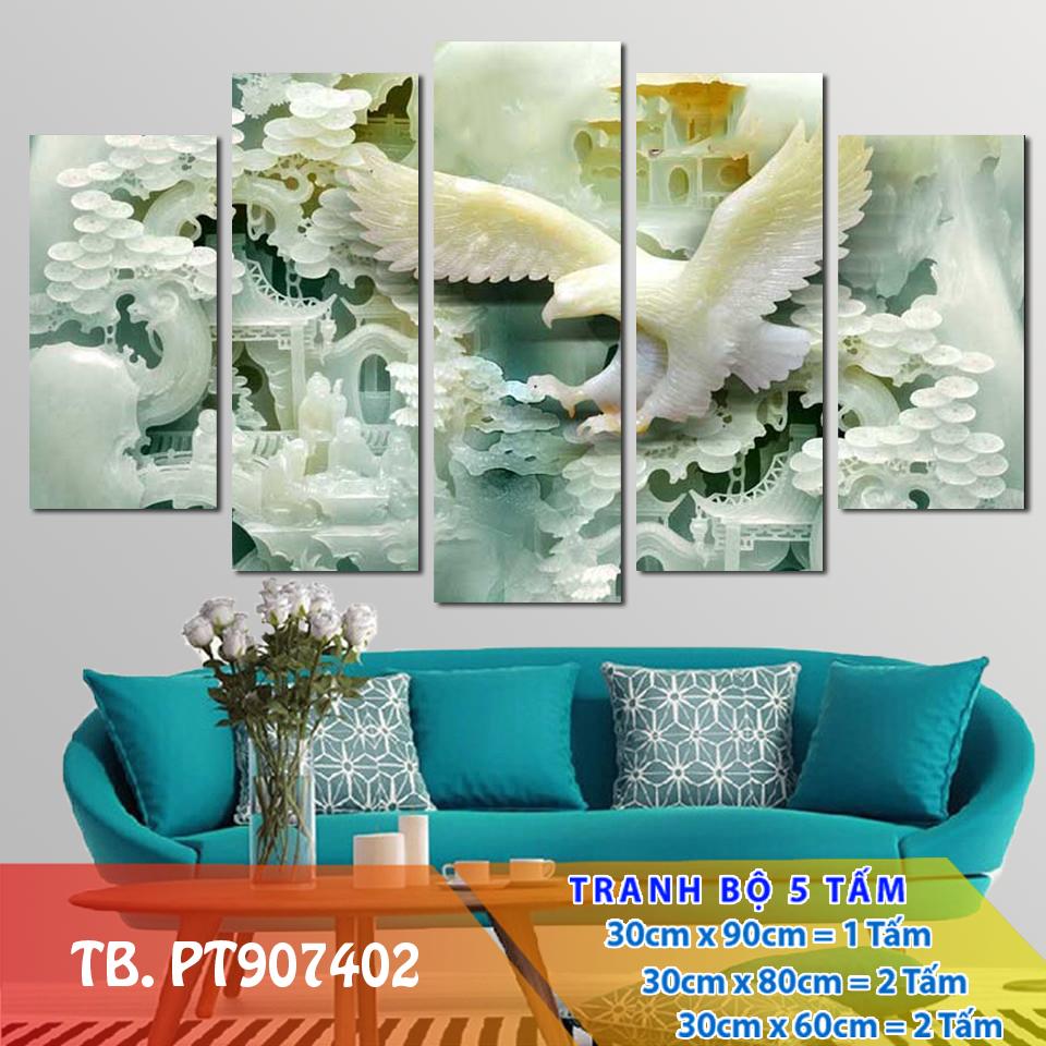 tranh treo tường giả ngọc 3D-1/ Gỗ Hàn Quốc phủ melalin - chịu nước chống muối mọt