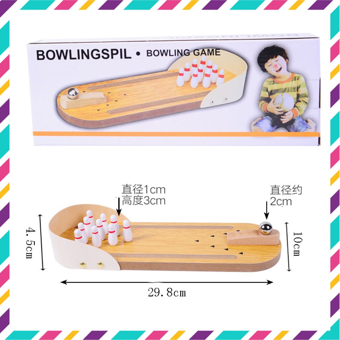 Đồ chơi gỗ, bộ đồ chơi bowling mini bằng gỗ cho bé, đồ chơi vận động cho bé