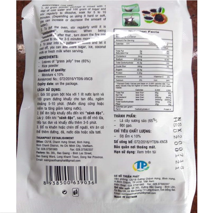 Bột sương sáo đen Grass Jelly Thuận Phát 50g