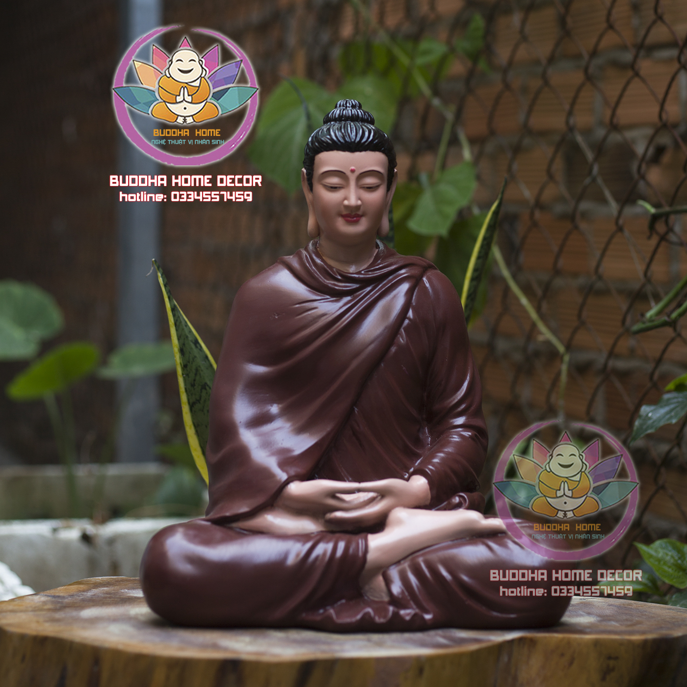 Tôn Tượng Thích Ca Thế Thiền thủ ấn Cao 35 cm
