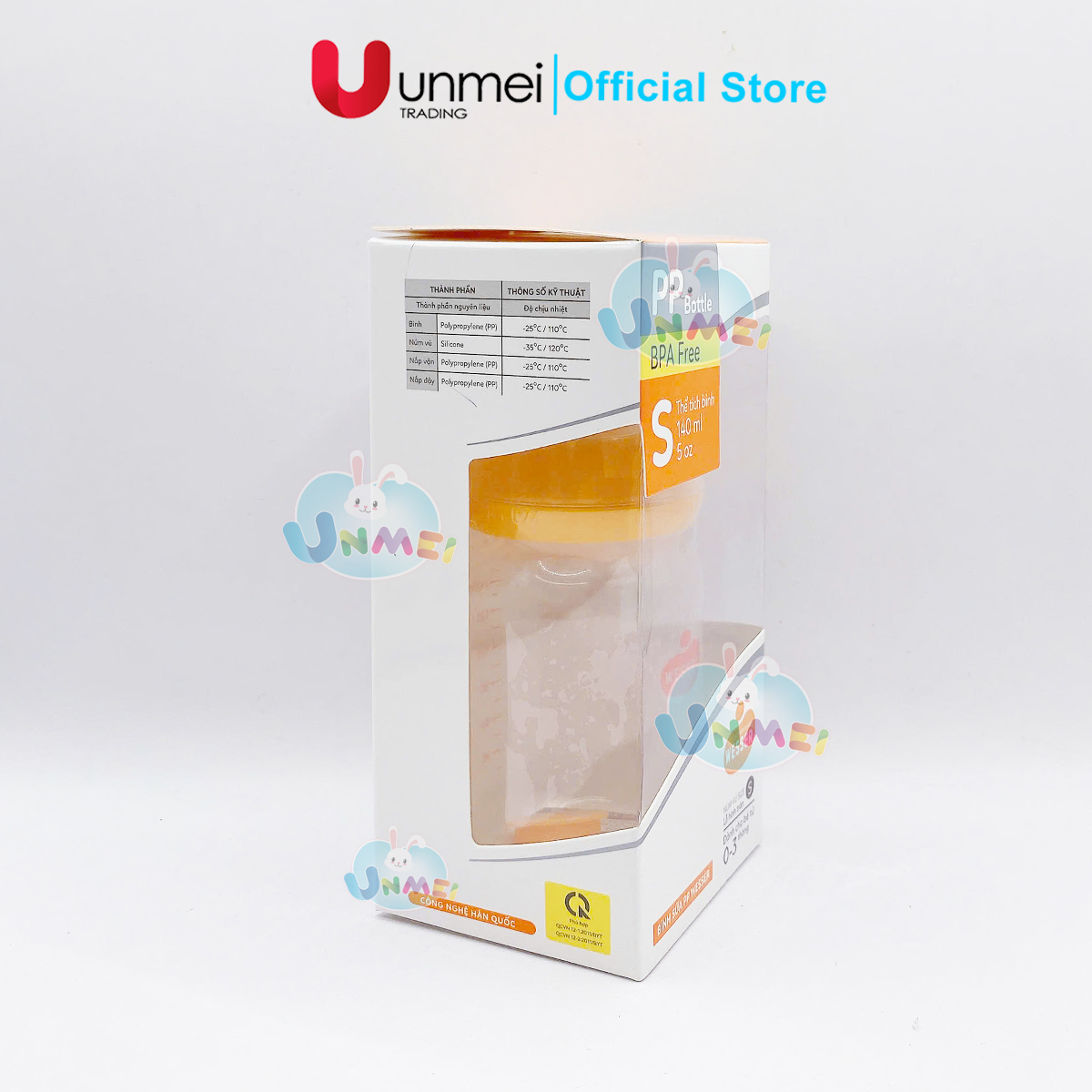 Bình sữa Wesser PP (cổ hẹp) 140ml