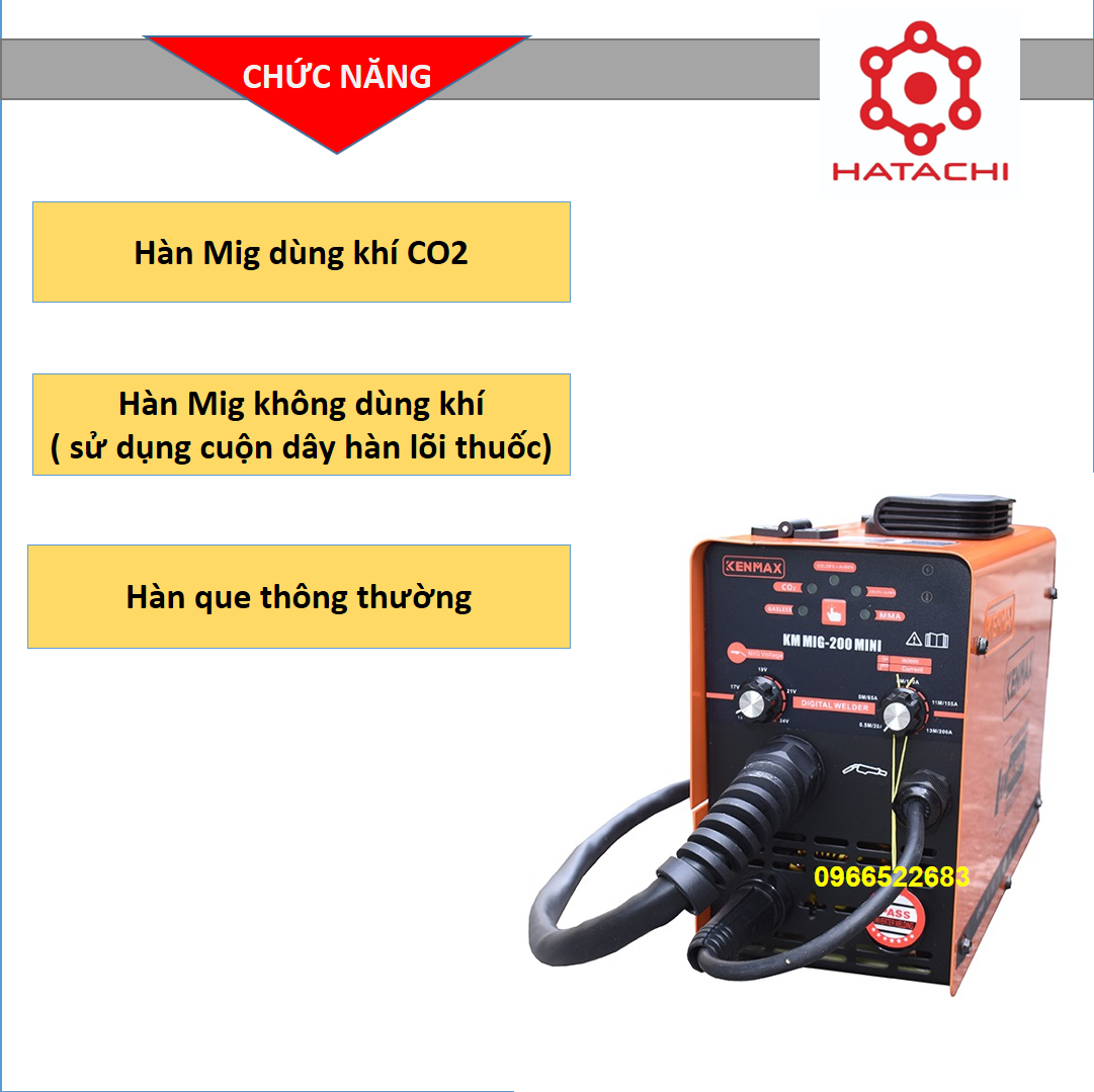 Máy hàn | Máy hàn Mig Kenmax 200 - 3 chức năng