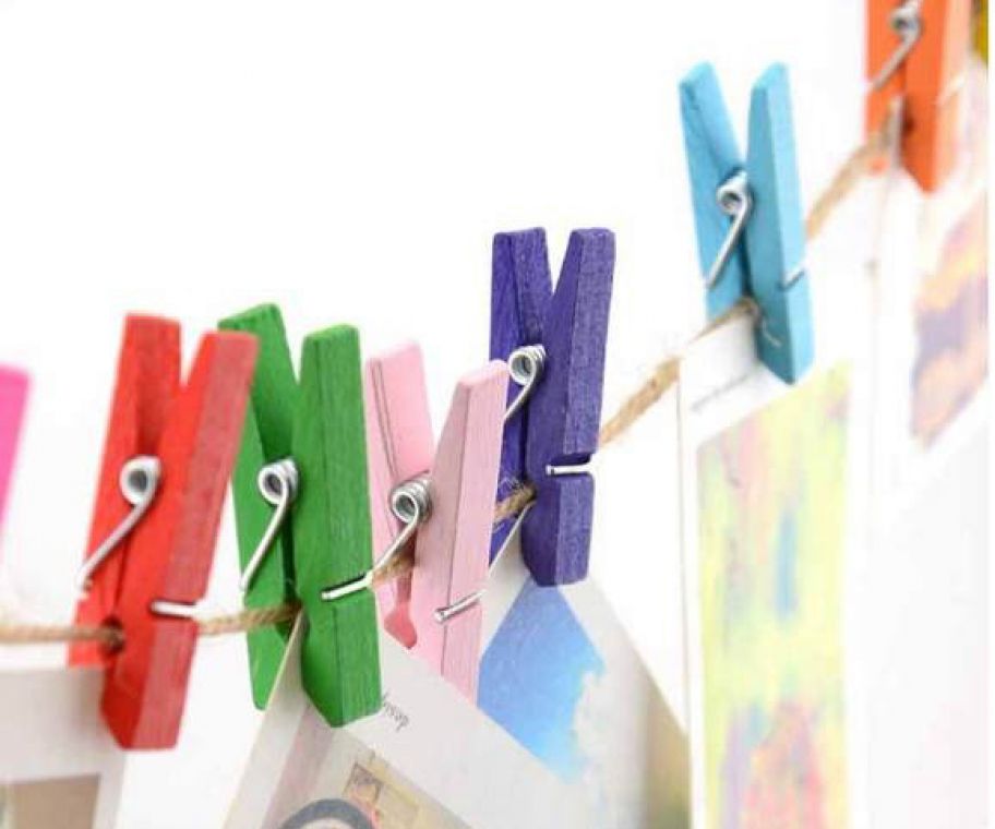 50 Kẹp gỗ màu 4.5cm