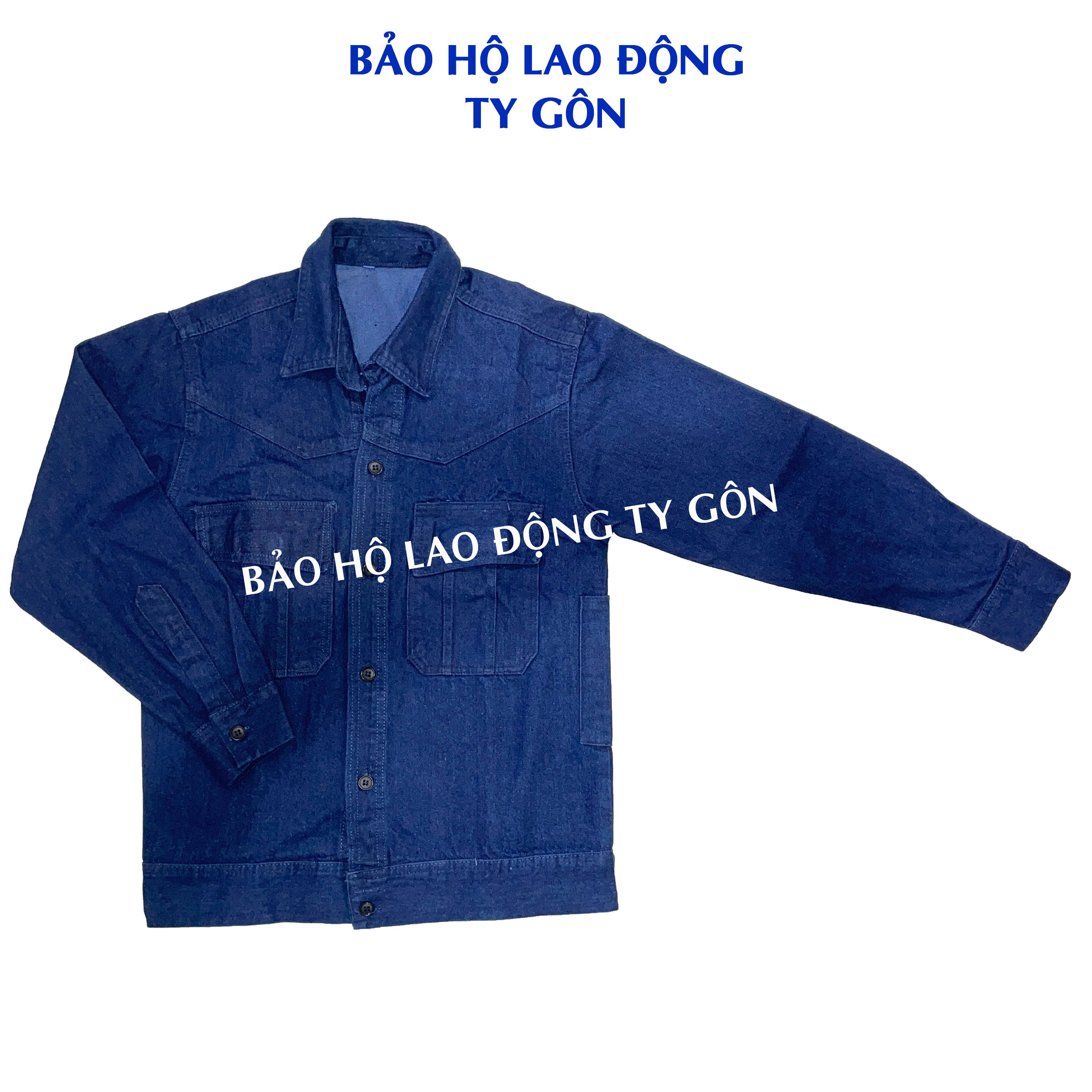 [Hình thực tế] Bộ quần áo Jean cho thợ điện, thợ hàn, vải dày dặn chống nóng, thấm mồ hôi.