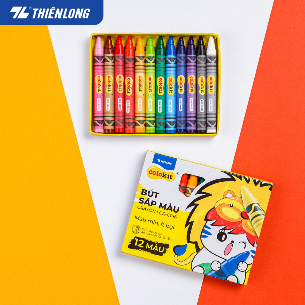 Bút sáp 12 màu colokit thiên long cr-c016