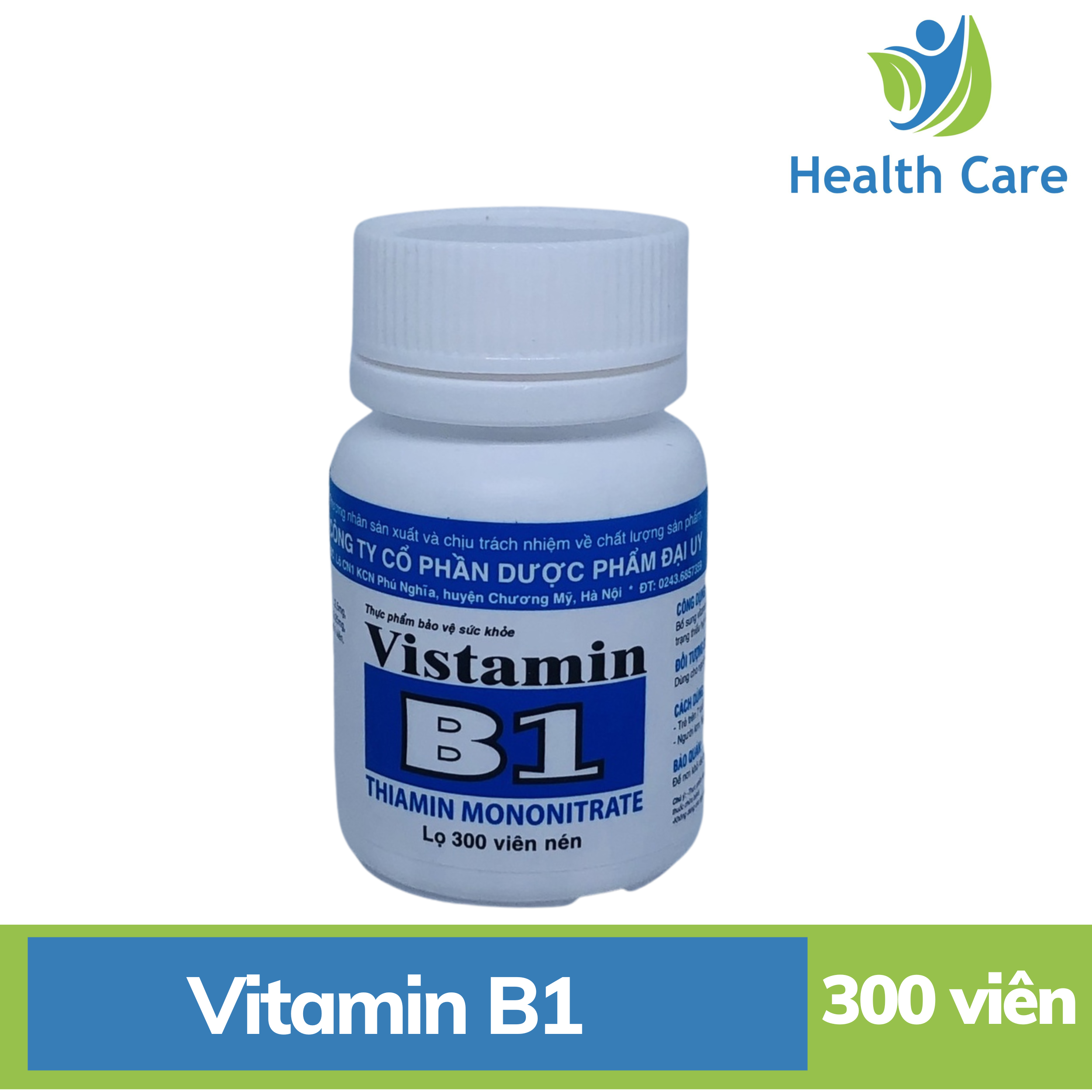 Viên uống Vitamin B1-giúp phòng và cải thiện tình trạng thiếu hụt vitamin B1,Hỗ trợ làm đẹp da, kích thích mọc tóc, cải thiện tóc rụng nhiều.