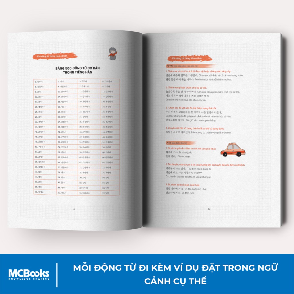 500 Động Từ Tiếng Hàn Cơ Bản - MCBooks