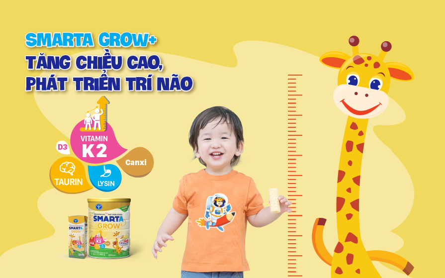 Sữa bột Nutricare Smarta GROW 2+ 900g