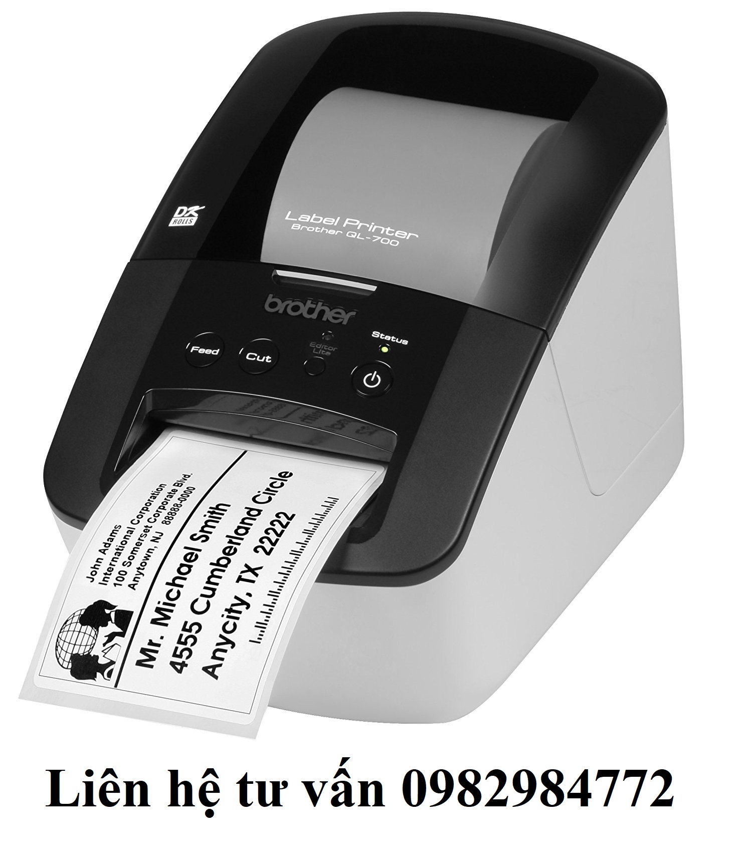 [HCM]MÁY IN NHÃN BROTHER QL-700 (Khổ nhãn 12mm - 62mm)