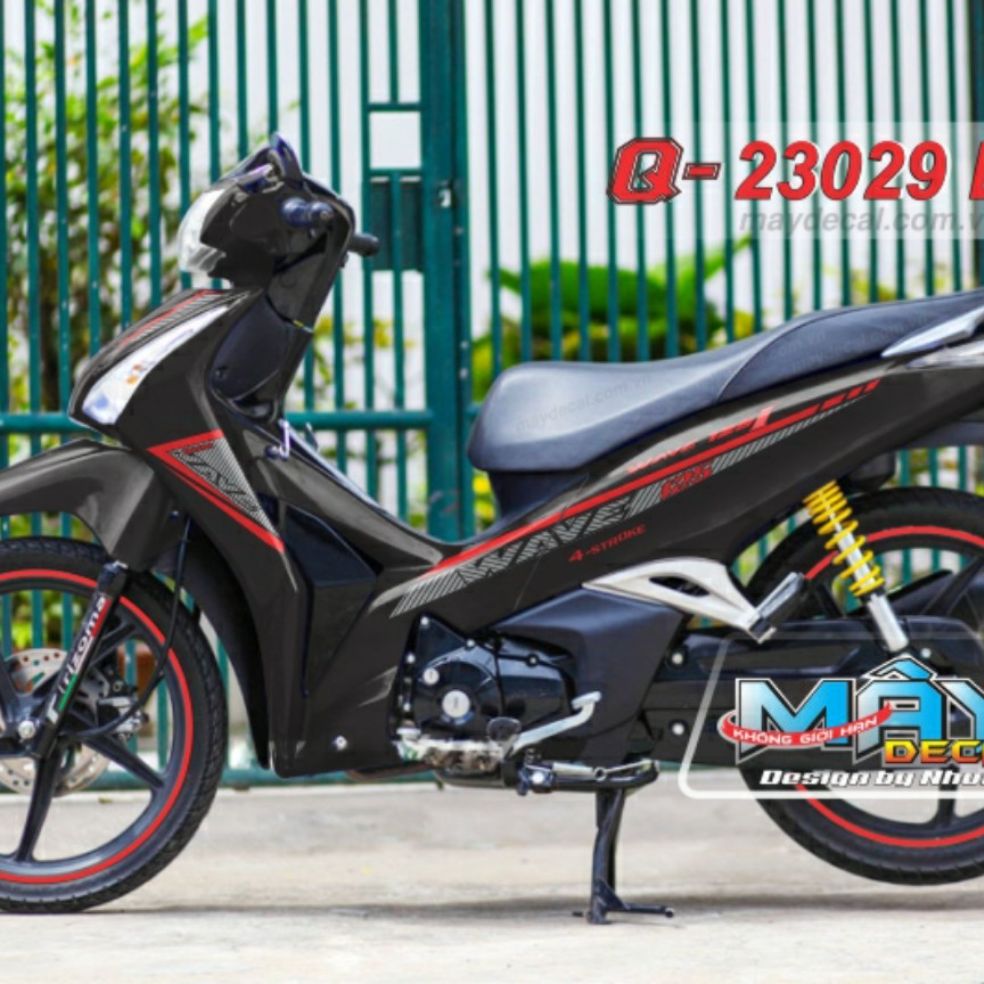 [HCM]Tem xe wave125i - future125i  tem rời cao cấp xe đen