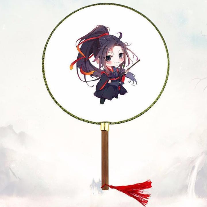 Quạt tròn Lam Vong Cơ Ngụy Vô Tiện Trần Tình Lệnh Ma Đạo Tổ Sư quạt cầm tay cổ trang cổ điển cosplay Tiêu Chiến Vương Nhất Bác