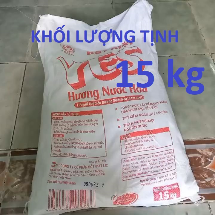 [hỏa tốc] Bột Giặt Bao Xá Yes 15kg - Bột giặt Lix (giao hỏa tốc) dùng cho công nghiệp giặt ủi, rửa xe