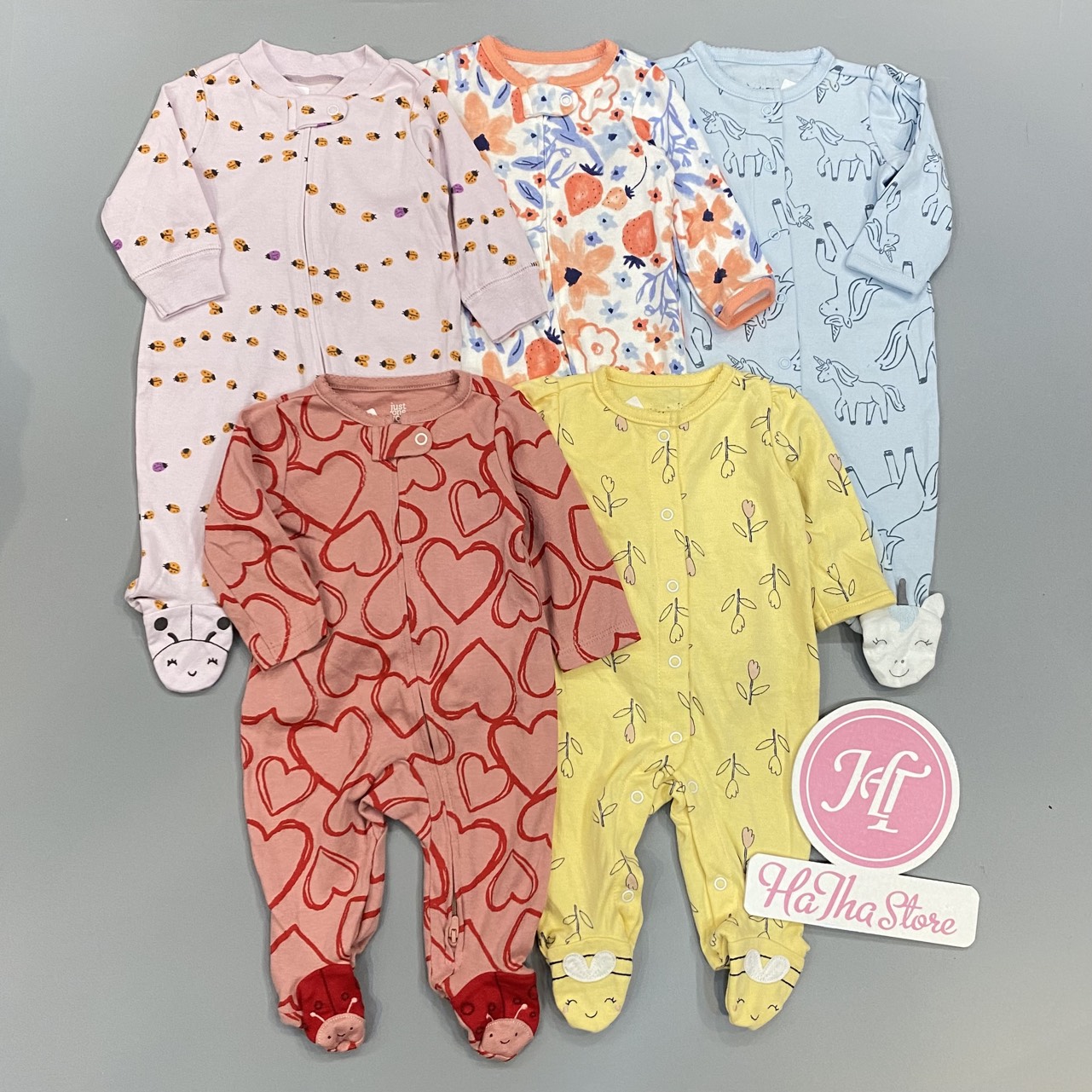 (3-8,5kg) Sleepsuit/ Body vớ C4RTER cho bé gái