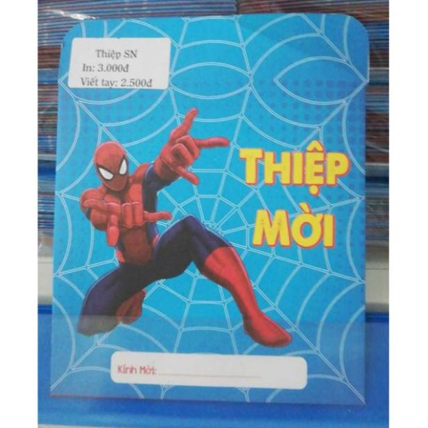 Thiệp thôi nôi sinh nhật supermen cho bé. Giá rẻ. Combo 80 thiệp