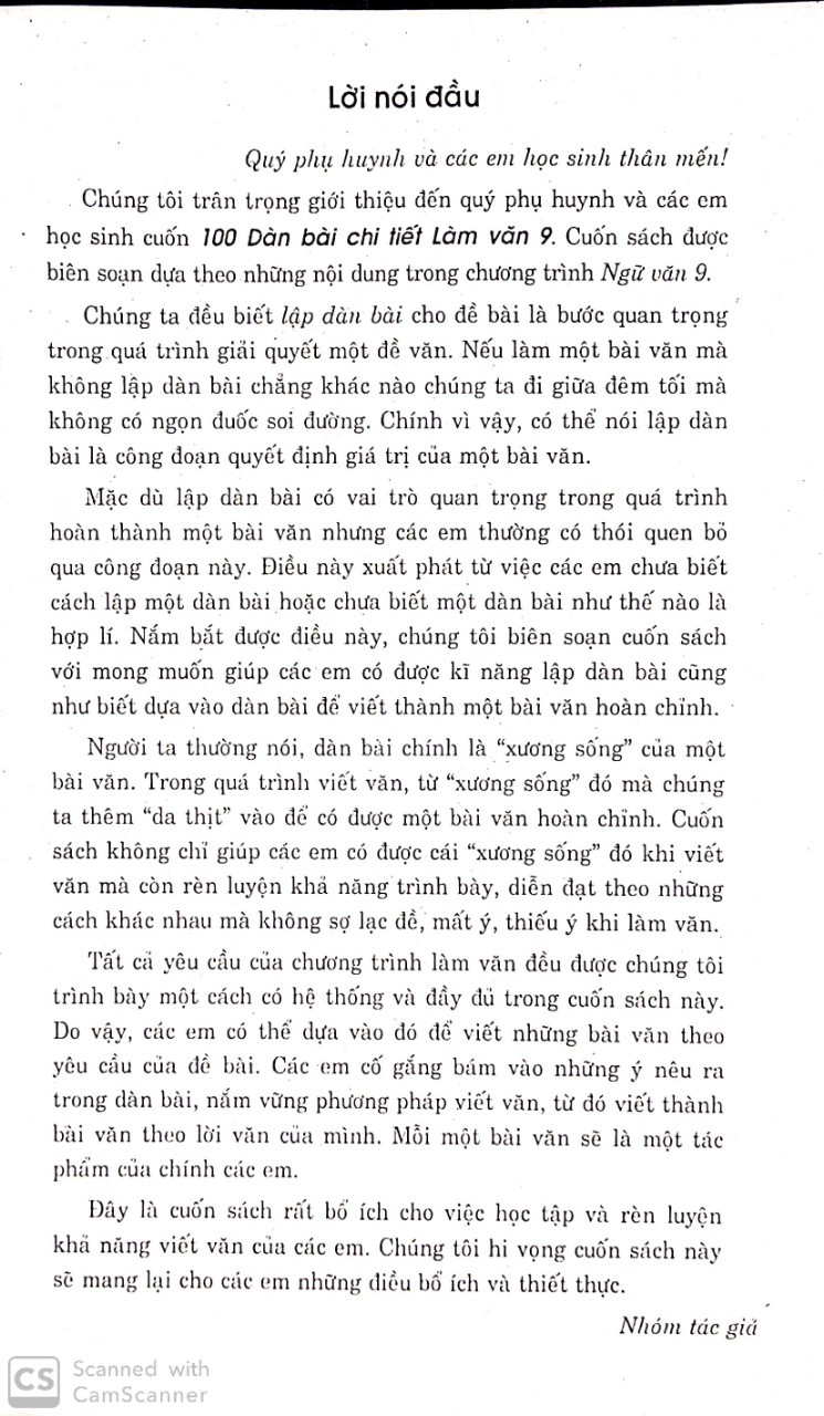 [HCM]100 dàn bài chi tiết làm văn lớp 9