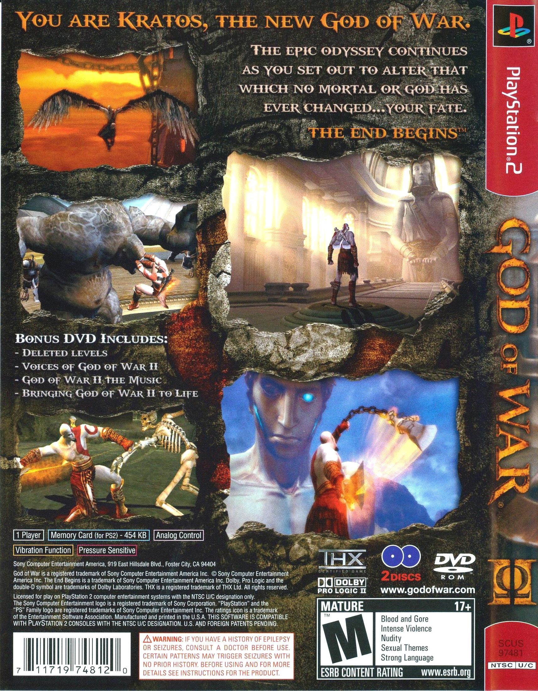 Đĩa game PS2 God Of War II (Thần Chiến Tranh 2).