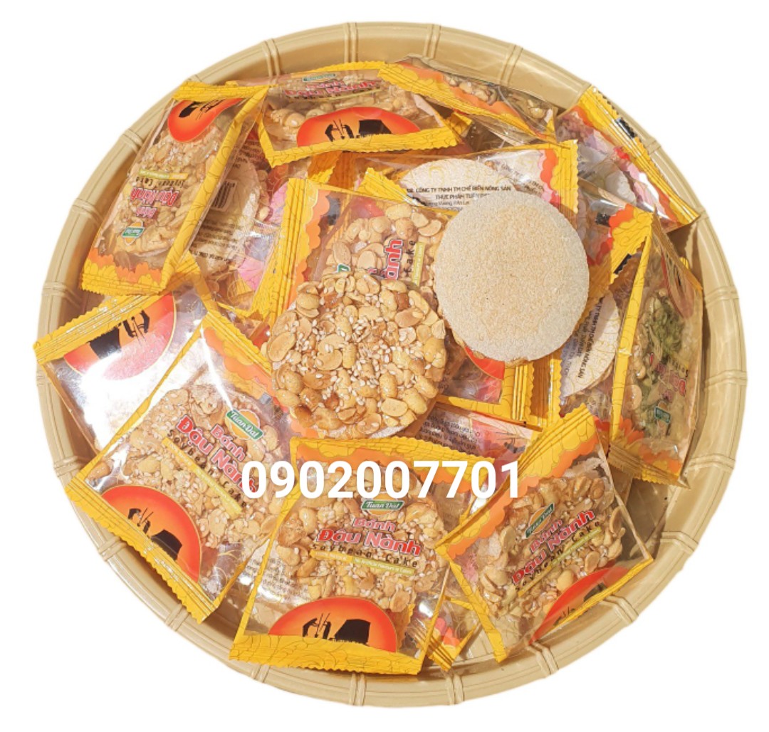 Bánh mè trắng/ bánh mè đen/ bánh đậu nành/ bánh hạt bí Tuấn Đạt - bánh kẹo tết - đồ ăn vặt