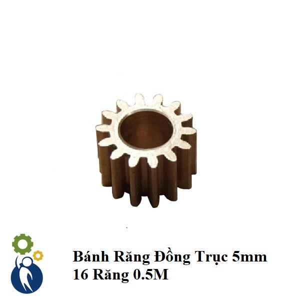 Bánh răng đồng trục 5mm 16 răng 0.5m