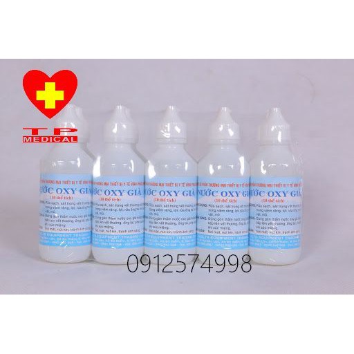 [Mã COSDAY621 -10% đơn 150K] Nước oxy già Vĩnh Phúc 60ml 10 chai/ lốc