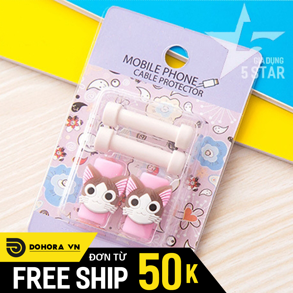 Nút bảo vệ đầu cáp sạc, tai nghe, chống đứt gãy, chất liệu cao su mềm siêu bền, họa tiết hoạt hình siêu dễ thương