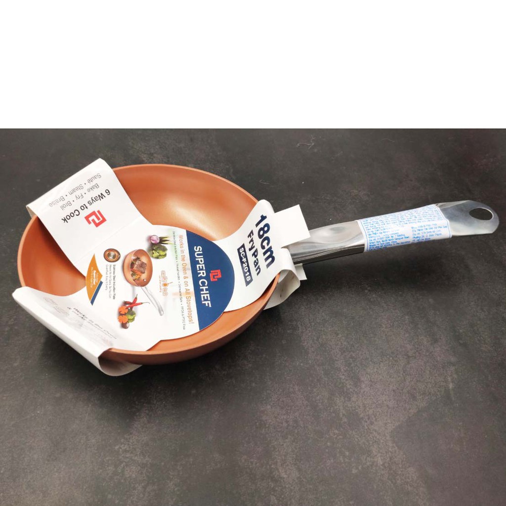 [HCM]CHẢO CHIÊN CHỐNG DÍNH CERAMIC ĐÁY TỪ SUPER CHEF