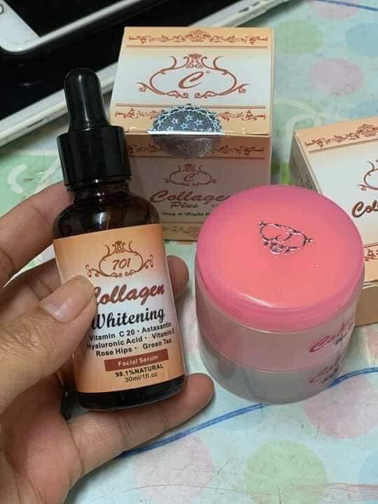 bộ kem và serum vit colagen plus vit e