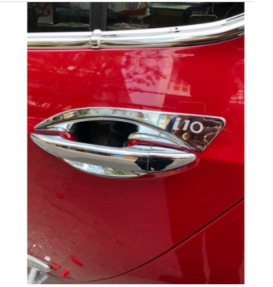 ỐP TAY CỬA, HÕM CỬA MẠ CROM THEO XE HYUNDAI GRAND I10 2015 - 2021( BỘ ĐỦ 4 CÁNH ) - Tay không từ