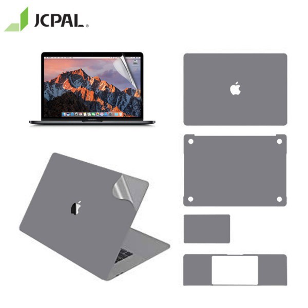 Bộ dán JCPAL 5 in 1 Space Grey cho Macbook