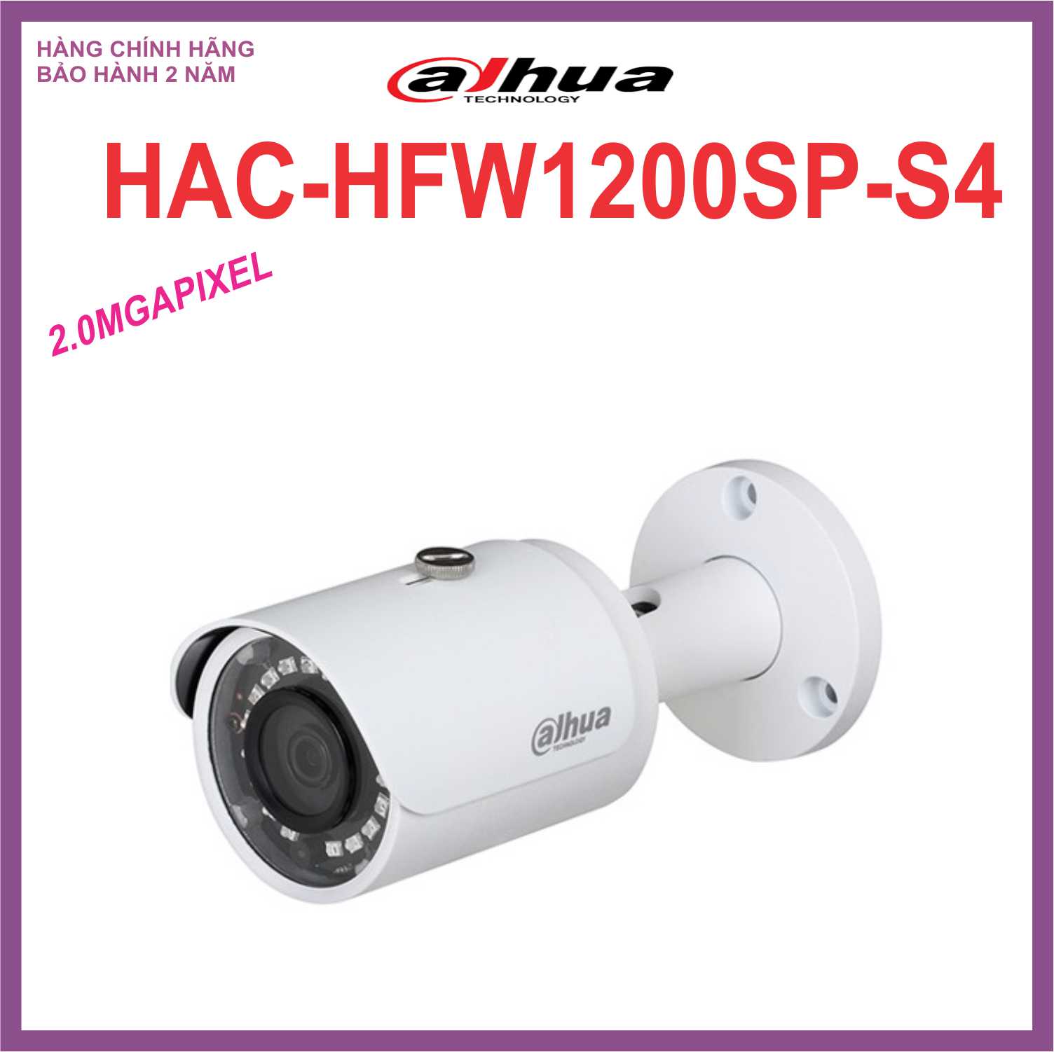 CAMERA HAC-HFW1200SP-S4 2.0MP HÃNG DAHUA (MÃ MỚI HAC-HFW1200SP-S5)