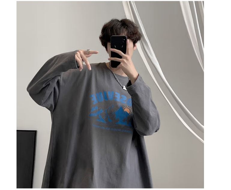 Áo thun tay dài unisex nam MOVE