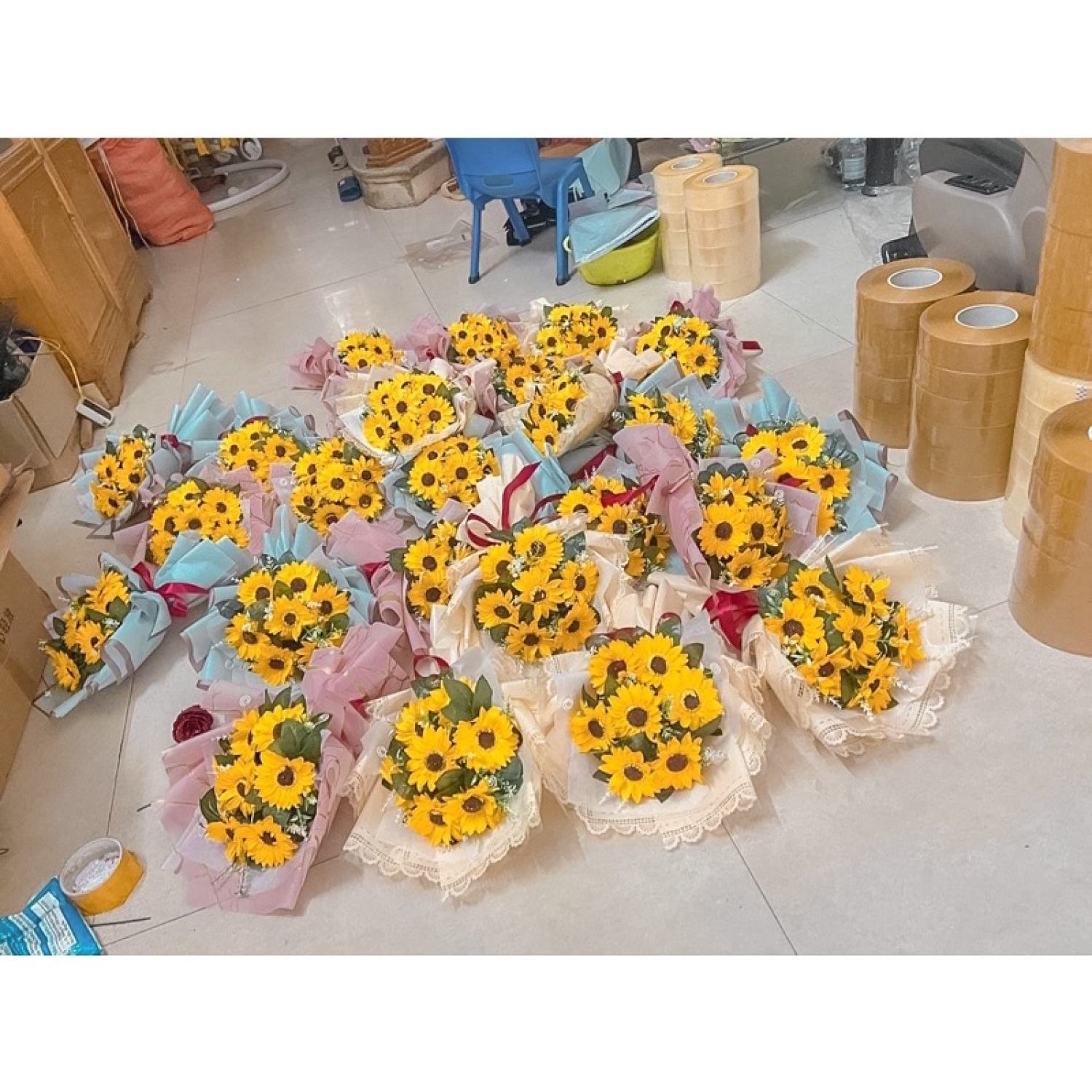 BÓ HOA HƯỚNG DƯƠNG 7 BÔNG
