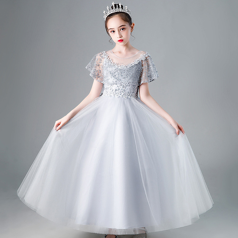 Lễ phục trẻ em váy công chúa vải phồng trang phục biểu diễn cô gái hoa nhí trang phục biểu diễn trang phục trẻ em xuyên biên giới