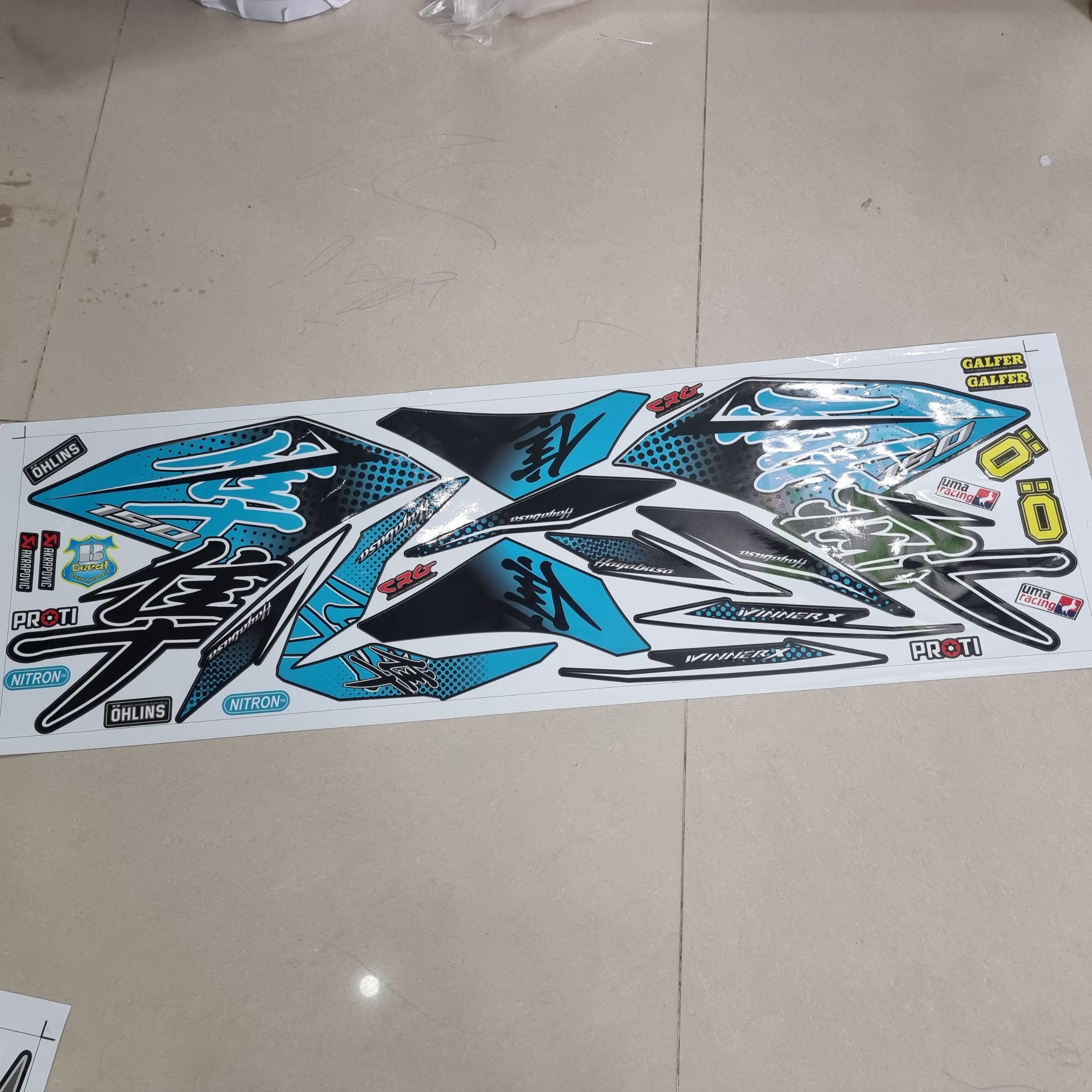 Tem xe winner x honda mẫu chữ tàu hayabushi