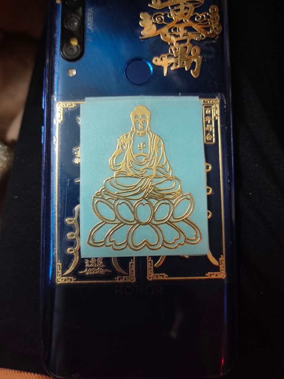 [HCM]Phật Thích Ca phù hộ sticker vàng dán điện thoại cao cấp