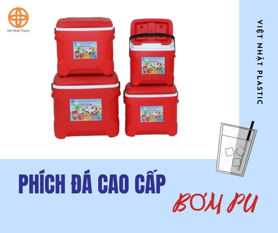 Phích đá giữ nhiệt nhựa Việt Nhật. Thùng đựng đá 3 lớp giữ nhiệt. Dung tích từ 7 - 26 Lít (CT-167)
