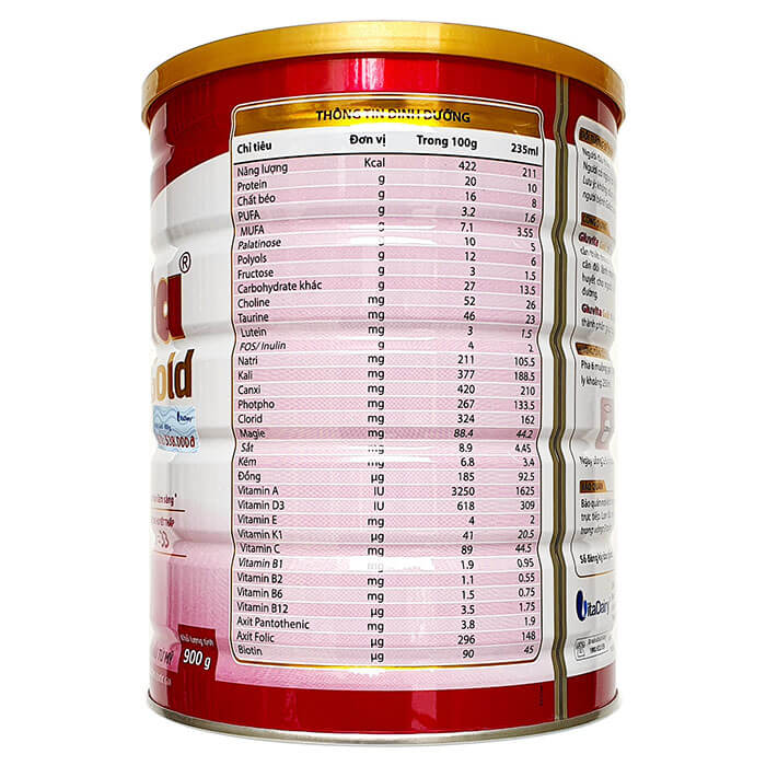 Sữa Gluvita Gold 900g (Dinh dưỡng cho người tiểu đường)