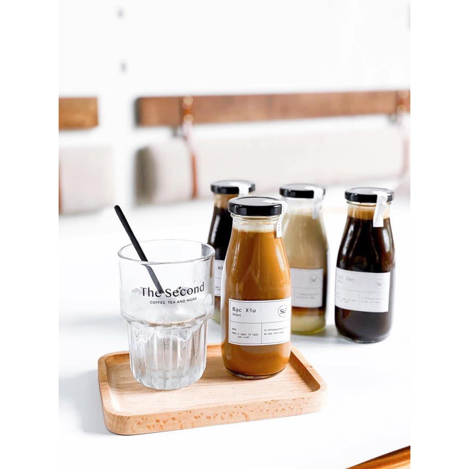[HCM]Chai thủy tinh đựng sữa nắp thiếc trơn 310ml