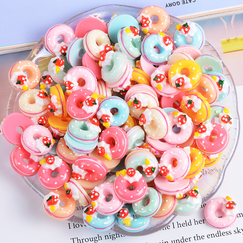 Charm Slime Squishy, Bánh Donut nhân dâu