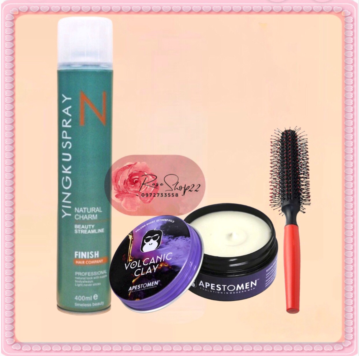 TOTAL - Volcanic Clay Volcanic Clay Combo + Ying Ku Ku + Combs