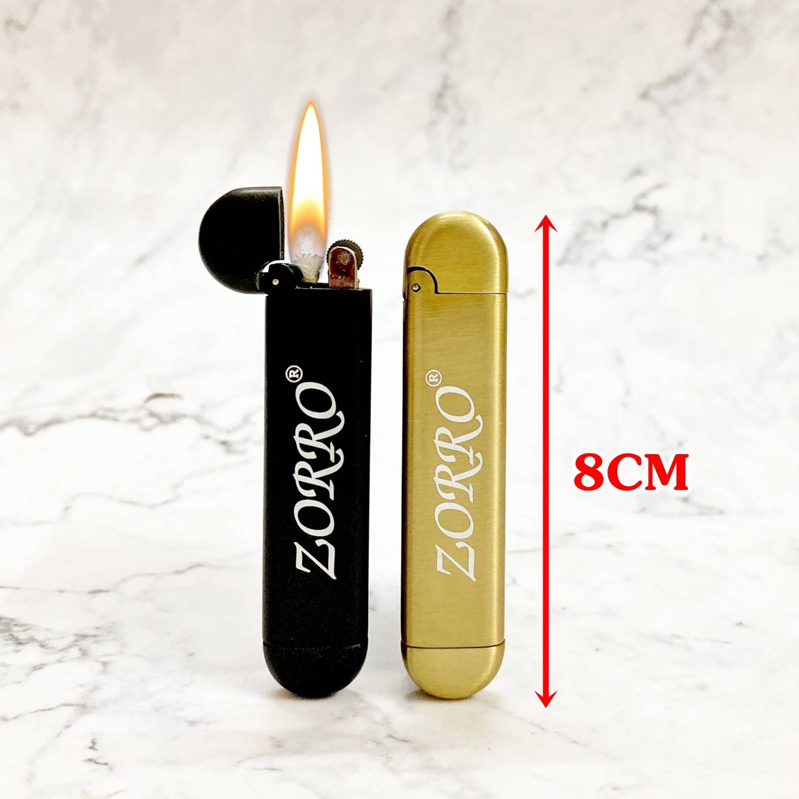 BẬT LỬA XĂNG ĐÁ ZORRO Z898 SIÊU MỎNG (CÓ HỘP) - (XÀI XĂNG)